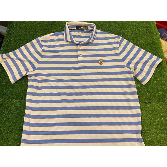 Ralph Lauren shirt mens large golf polo performance lightweight blue red white T - Picture 4 of 11